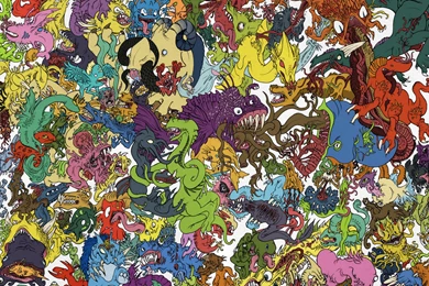 Download The Scary Monster Collage Wallpaper, Scary Monster ...