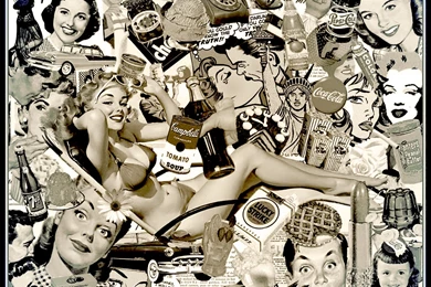 Collage: Retro Anuncios Pin up