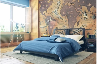 Map Inspired Interior Decor