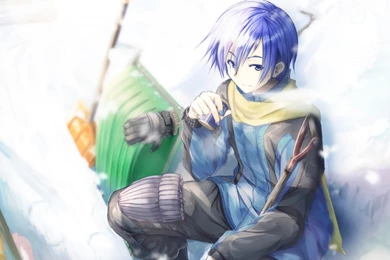 Download Wallpapers 3840x2160 Vocaloid, Kaito, Boy, Art, Winter 4K ...