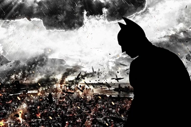 Batman, Silhouette, Gotham City, Batman The Dark Knight Rises ...