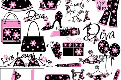Girlfriends Diva Pink From J.Rett Graphics