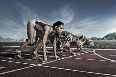 Download Mobile Wallpaper: Sports, Animals, People, Girls, Cheetah ...