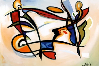 Wallpapers Sax Alfred Gockel Painting Abstract Style Art Prints ...