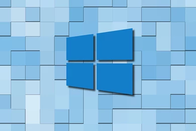 Windows 10 Blue Simple Logo On Blue Tiles Wallpapers   Computer ...