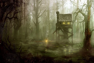 Treehouse In The Forest HD Aesthetic Wallpapers Free HD Wallpapers ...