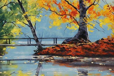 Beautyfull Lake Paint >> HD Wallpaper, Get It Now!