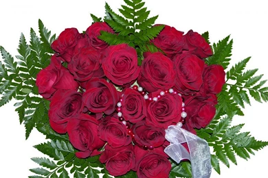 Download Wallpapers 1920x1080 Roses, Flowers, Flower, Beads, Leaves ...