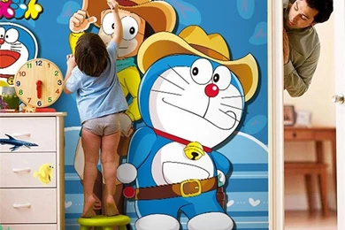 Wholesale Japanese Anime Wallpapers Doraemon Wall Mural Cartoon ...