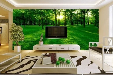 Wholesale Customize Size High Quickly HD Mural 3d Wallpapers Green ...