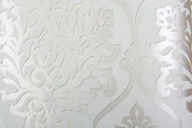 Mood Living “Nino” Silver And White Damask Wallpapers