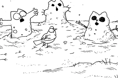 Little Bird Near The Simon's Cat Wallpapers 27319