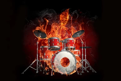 Wallpapers Musical Instruments Fire Image