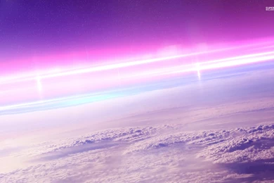 Pink Sunrise Above The Fluffy Clouds Wallpapers   Space Wallpapers ...