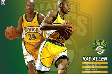 NBA Superstar   Seattle Sonics Ray Allen Wallpapers 5   Wallcoo.net