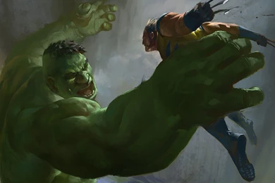 Download Wallpapers 1680x1050 Hulk, Wolverine, X men, Marvel Comics ...