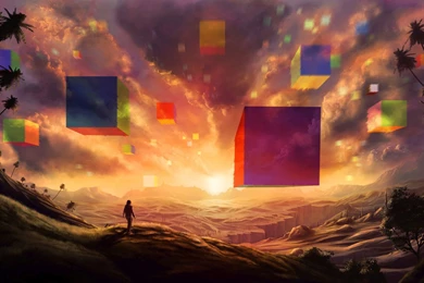 Floating Cubes In A Fantasy World Wallpapers 28891