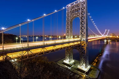 Bridges Tunnels Port Authority New Jersey Hotels Lights Sea Sky ...