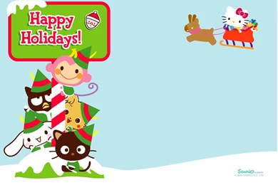 Happy Holidays! Hello Kitty Christmas Wallpapers