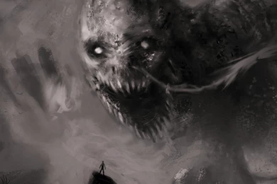 Creepy, Monsters, Smoke, Scary, Grayscale, Digital Art, Monochrome ...