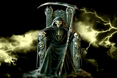 3D Grim Reaper Throne Windows 8 Wallpapers