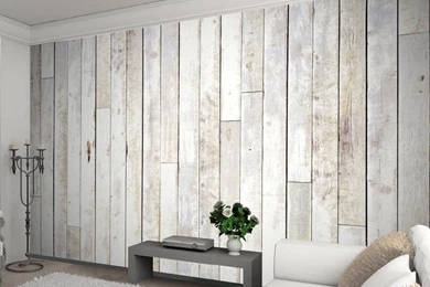 Distressed Wood Image Wall Mural By The Comfi Cottage ...