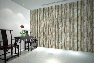 Modern Dinning Room 3d Wood Panel Vinyl Backgrounds Wall Wallpapers ...