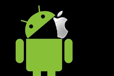Android Eats Apple Bootlogo 1.0   IWatcher.net