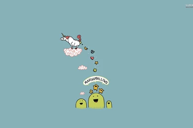 Unicorn And Marshmallows Wallpapers   Funny Wallpapers