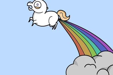 Clouds Funny Rainbows Unicorns Wallpapers   (
