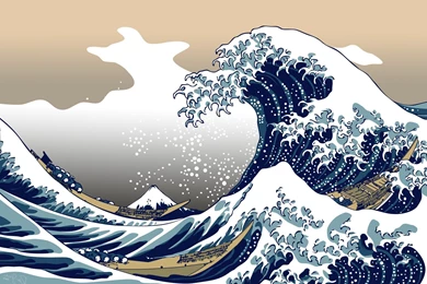 Nature, Blue, The Great Wave Off Kanagawa Wallpapers HD