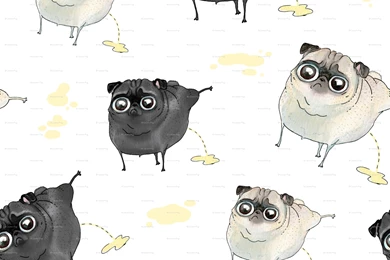 Pug Fabric, Wallpapers & Gift Wrap   Spoonflower
