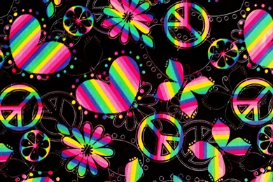 Neon Peace Sign Wallpapers   Bing Images