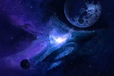 Planet In The Blue Galaxy Wallpapers   Space Wallpapers