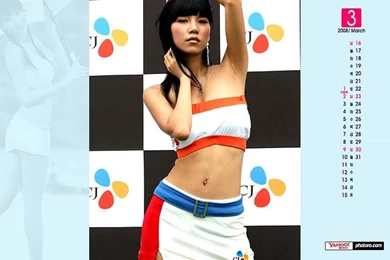 March Calendar: Hot Sexy Car Babes,race Girls39   Wallcoo.net