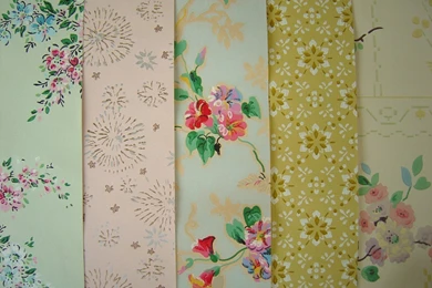 Fabric Wallpaper: Vintage Wallpapers