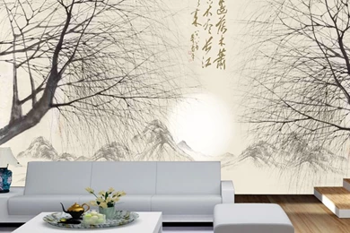 Sela Wei Chinese Tree Silhouette Simple Minimalist Personality ...