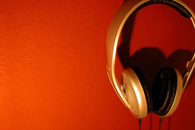 Headphones Red Backgrounds Image Of Music Hd Wallpapers   (