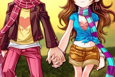 Cute Couple Cartoons Wallpapers