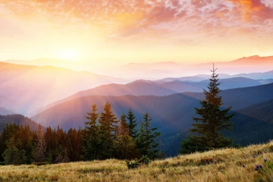 Download Wallpapers 2560x1440 Sun, Light, Inspiration, Mountains ...