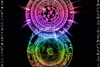 Wallpaper, Rainbow, Runes, Cool, Art, Nehpetsdnalb (