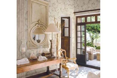 OM90400 Taupe Scroll   Avellino   Raymond Waites Wallpapers