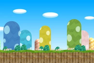 NSMBW Grasslands Backgrounds By YoshiGo99 On DeviantArt
