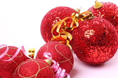 Red Christmas Balls Wallpapers Fb Cover