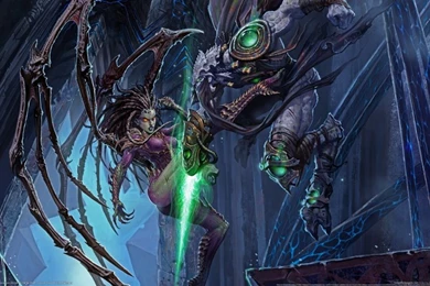 Download Wallpapers Queen Of Blades And Zeratul (Starcraft 2 ...