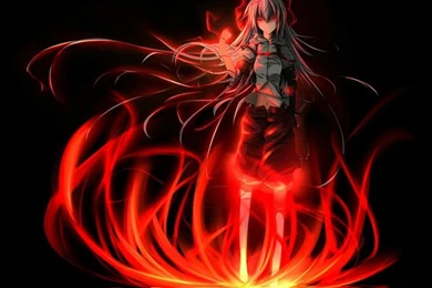 Anime Girl With Lightning Tattoos