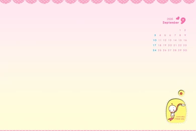 Free Cute 2006 September Calendar Wallpapers Wallpapers   HD ...