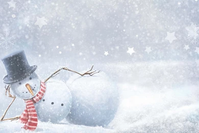 Winter Storm Snowman Top HD Wallpaper Free Nature Image.jpg