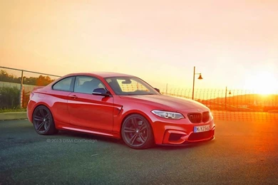 2016 BMW M3 Red HD Backgrounds
