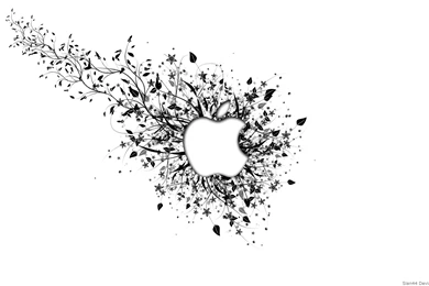 Apple Logo Art White Wallpapers Full HD Free De